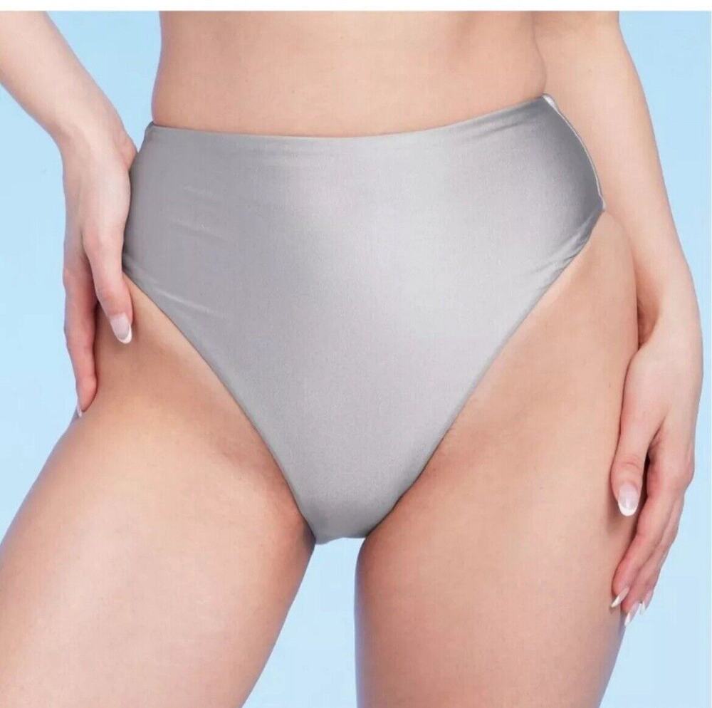 Shade & Shore - Women's High Waist High Leg Cheeky Bikini Bottom - XL (16) NWT